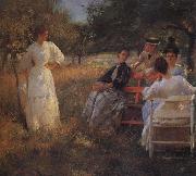 Edmund Charles Tarbell In the Orchard Sweden oil painting artist